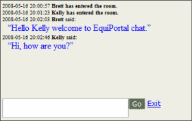EquiPortal Horse Chat Gadget -screenshot EquiPortal Horse Chat Google Gadget Screenshot Communication Sports Tools