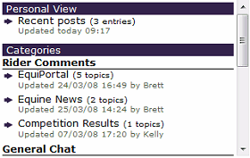 UK Equestrian Forum Gadget -screenshot UK Equestrian Forum Google Gadget Screenshot Communication Lifestyle Sports